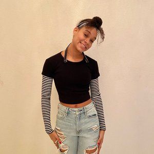 Brandy Melville Ashlyn Long Sleeve | B&W